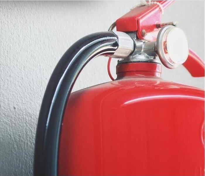 Close up of a fire extinguisher